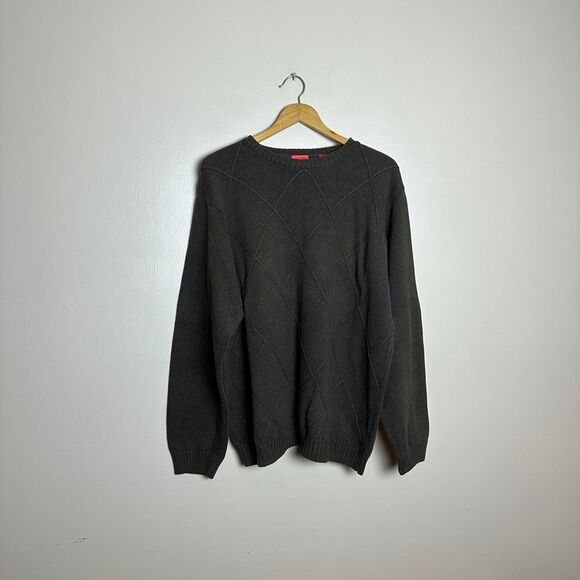 CLEARANCE! Men’s Brown Izod Diamond Pattern Sweater Size XL EUC - Picture 1 of 5
